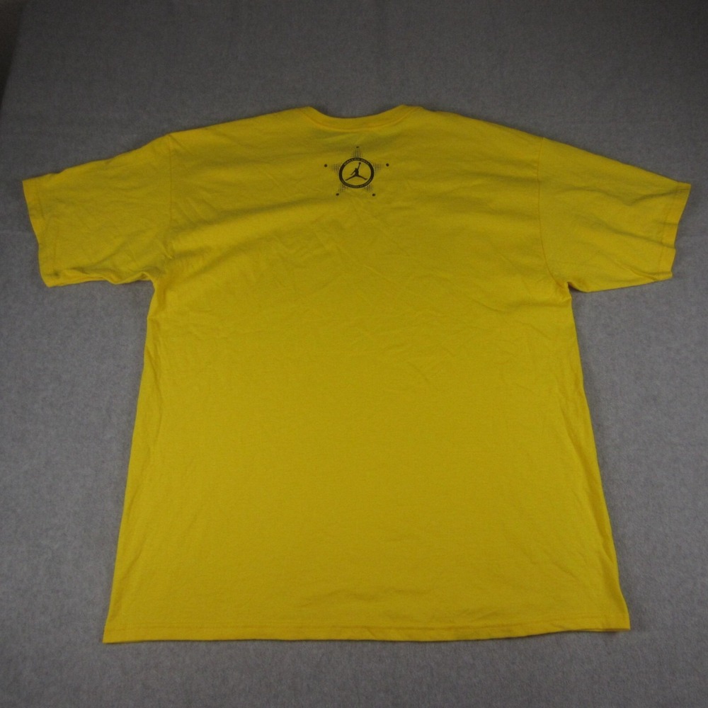 2010 Nike Air Jordan 25th Anniversary T Shirt Mens XL Yellow Jumpman Dallas READ - Picture 5 of 16